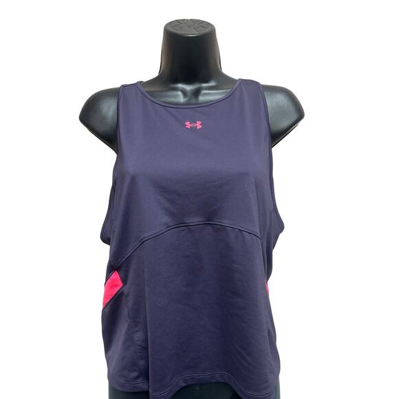 Under Armour Racerback Tank Top - Women's XXL Purple - Picture 1 of 12